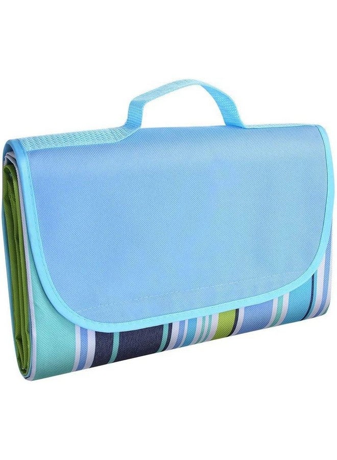 Afrodite Picnic Beach Camping Blankets, Outdoor Picnic Mat for Family, Beach, Park, Travel, Camping, Hiking and Music Festivals with Bags(57" x 79") (Blue) - Image 1