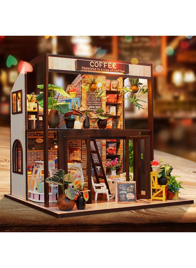 Bluejw Diy Cabin Handmade Assembled Creative Toys Birthday Gift Modern Style Art House Time Travel Cafe - Image 2