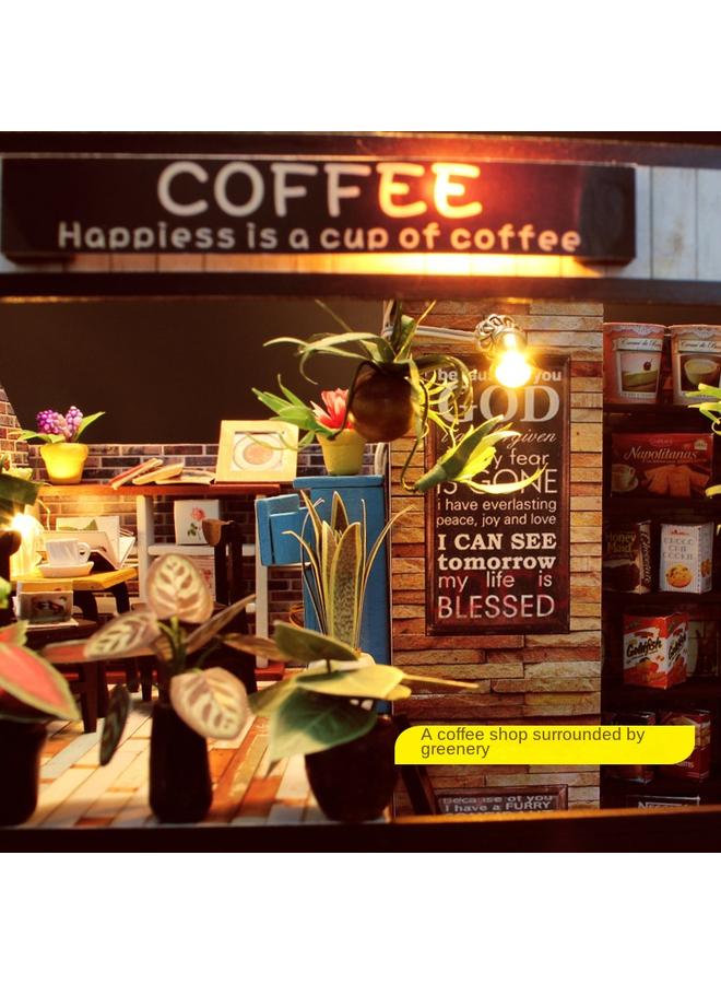 Bluejw Diy Cabin Handmade Assembled Creative Toys Birthday Gift Modern Style Art House Time Travel Cafe - Image 3