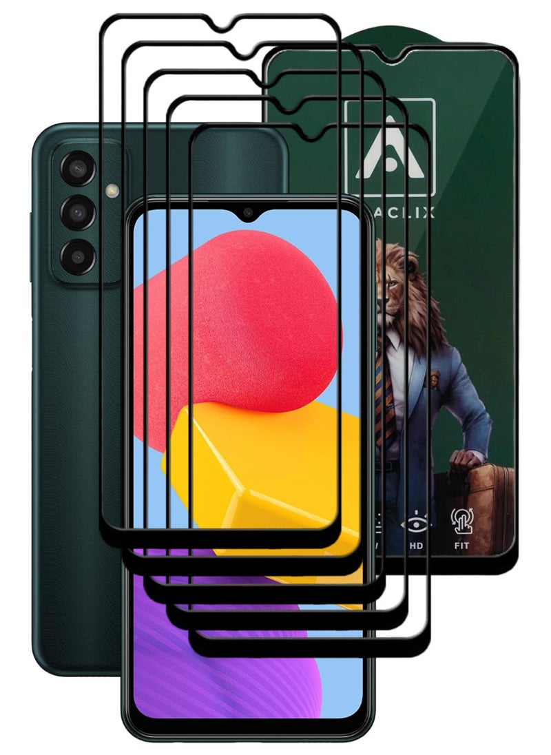 ACLIX 5 Pieces Antistatic ESD Dustproof Premium Quality High Definition Tempered Glass Screen Protector Designed For Samsung Galaxy M13 - Image 1