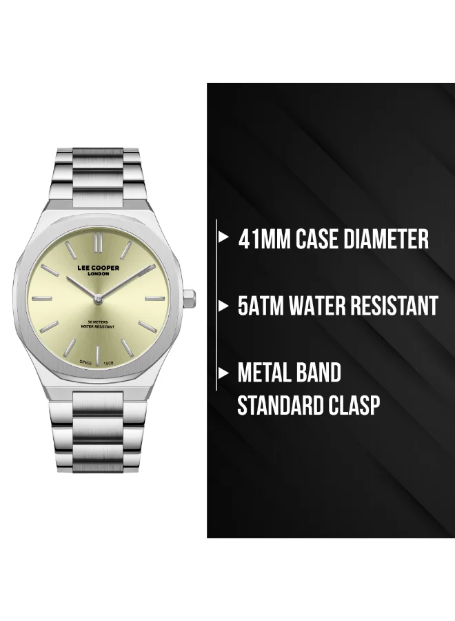 Lee Cooper Men's METAL Analog Watch LC08275.310 - 41 mm