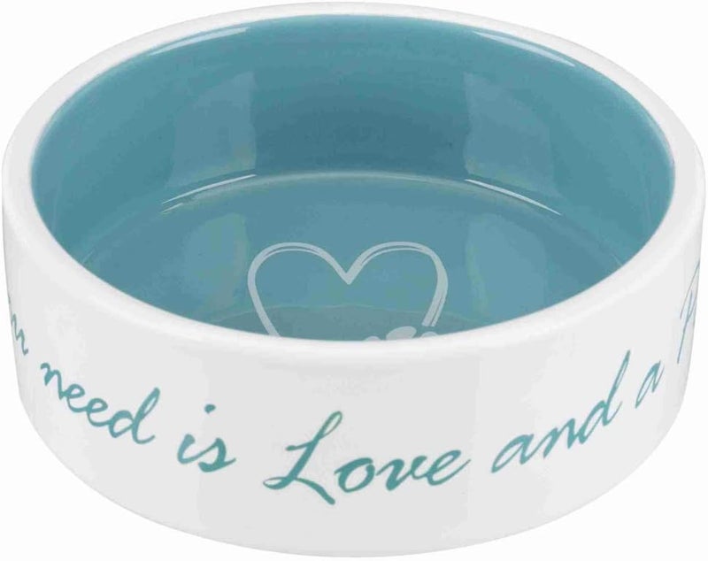 Trixie Pet's Home Ceramic Dog Bowl - Light Blue 16cm - Image 1