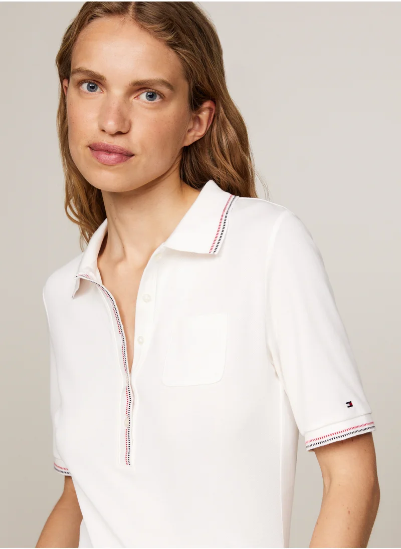 TOMMY HILFIGER SLIM RWB TIPPING POLO 1/2SLV