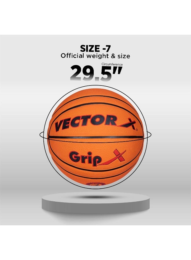 Vector X GRIPX 14 Panel Cellular Basketball – Size 5, Indoor/Outdoor Training & Match Ball, Orange, Durable & High Bounce - Image 5