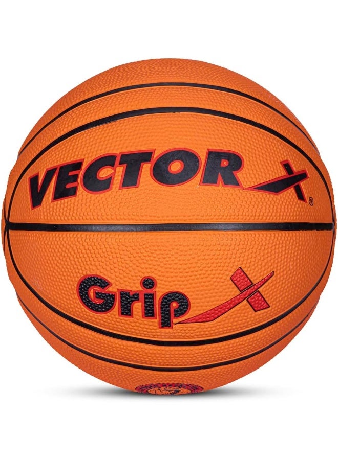 Vector X GRIPX 14 Panel Cellular Basketball – Size 5, Indoor/Outdoor Training & Match Ball, Orange, Durable & High Bounce - Image 1