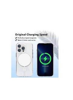 Clear Magnetic Case for iPhone 15 Pro (6.1-inch), compatible with MagSafe magnetic charging. Slim design and soft touch, it provides strong protection against shocks and scratches, with a non-slip surface for better grip. It combines elegance and durability for optimal protection for your phone.