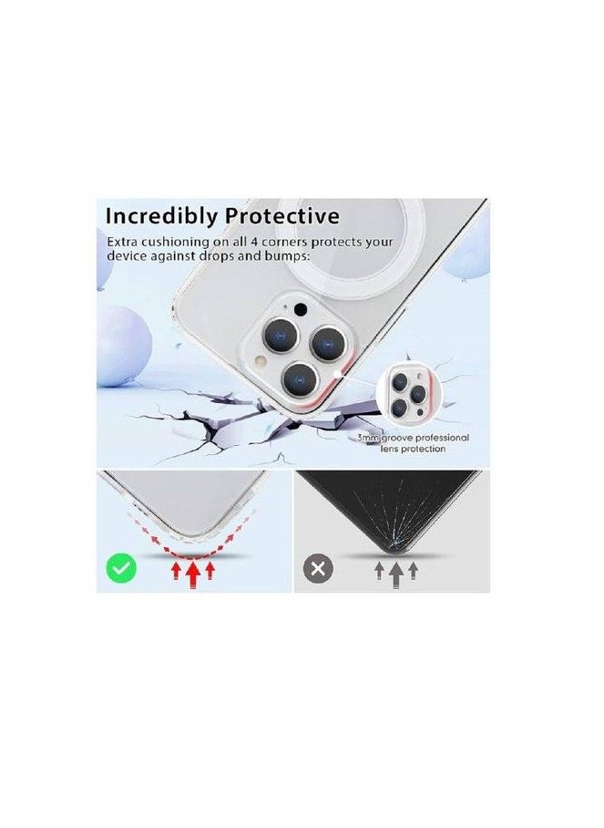Generic - Clear Magnetic Case for iPhone 15 Pro (6.1-inch), compatible with MagSafe magnetic charging. Slim design and soft touch, it provides strong protection against shocks and scratches, with a non-slip surface for better grip. It combines elegance and durability for optimal protection for your phone. - Image 1