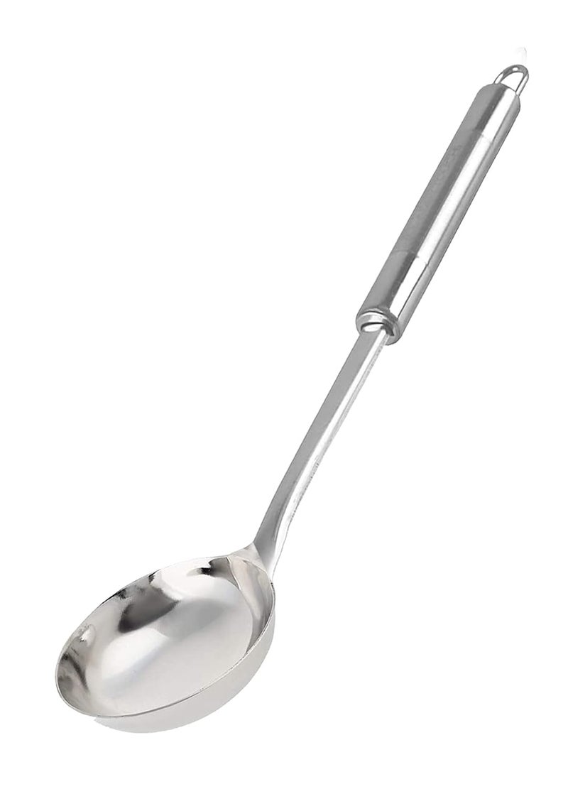 Kuber Industries Heart Home Multiuses Serving Cooking Stainless Steel Kitchen Tool Utensil Set of 4 Skimmer Spatula Solid Turner Ladle Silver  - Image 3