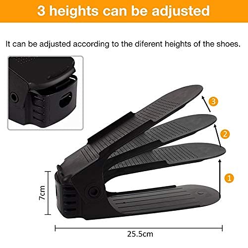 Envop Shoe Slots Organizer Space Saver Double Deck Shoe Rack Adjustable Shoe Slots for Closet Organization - Image 4