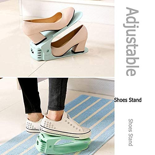 Envop Shoe Slots Organizer Space Saver Double Deck Shoe Rack Adjustable Shoe Slots for Closet Organization - Image 5