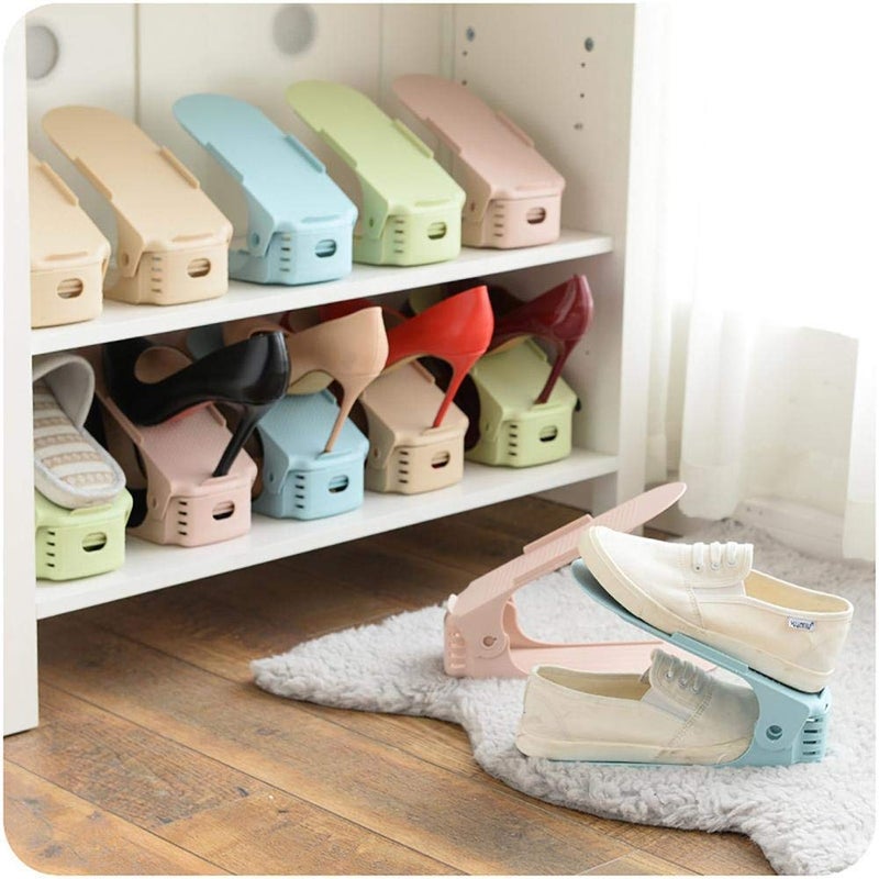 Envop Shoe Slots Organizer Space Saver Double Deck Shoe Rack Adjustable Shoe Slots for Closet Organization - Image 3
