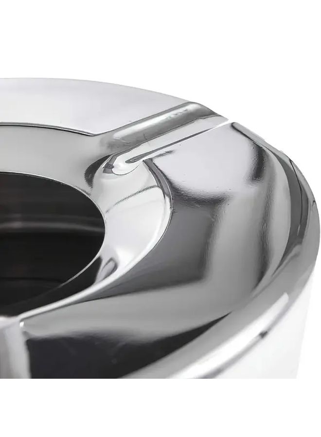 Silver Large Size Stainless Steel Ashtray with Lid for KTV Restaurants - Image 4