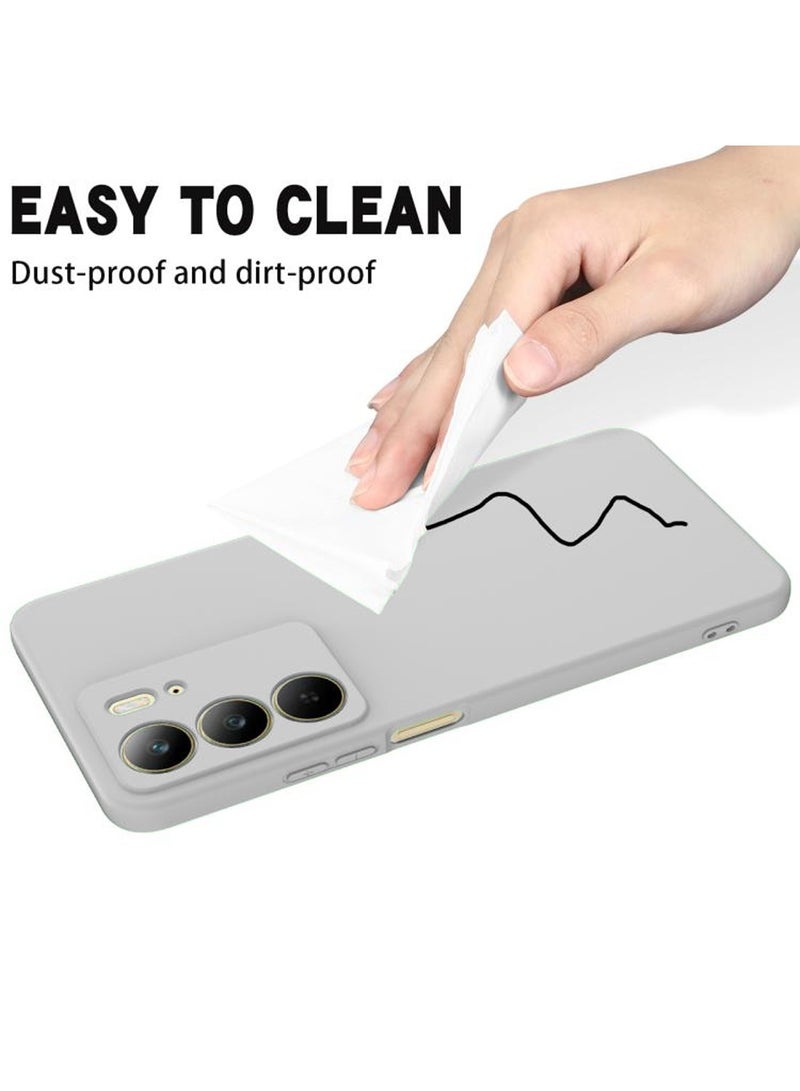 دبليو تيك غطاء الهيكل من السيليكون السائل الناعم من ريلمي سي 75 4 جي 2024 - رمادي - Image 4