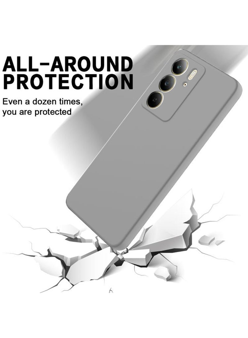 دبليو تيك غطاء الهيكل من السيليكون السائل الناعم من ريلمي سي 75 4 جي 2024 - رمادي - Image 5