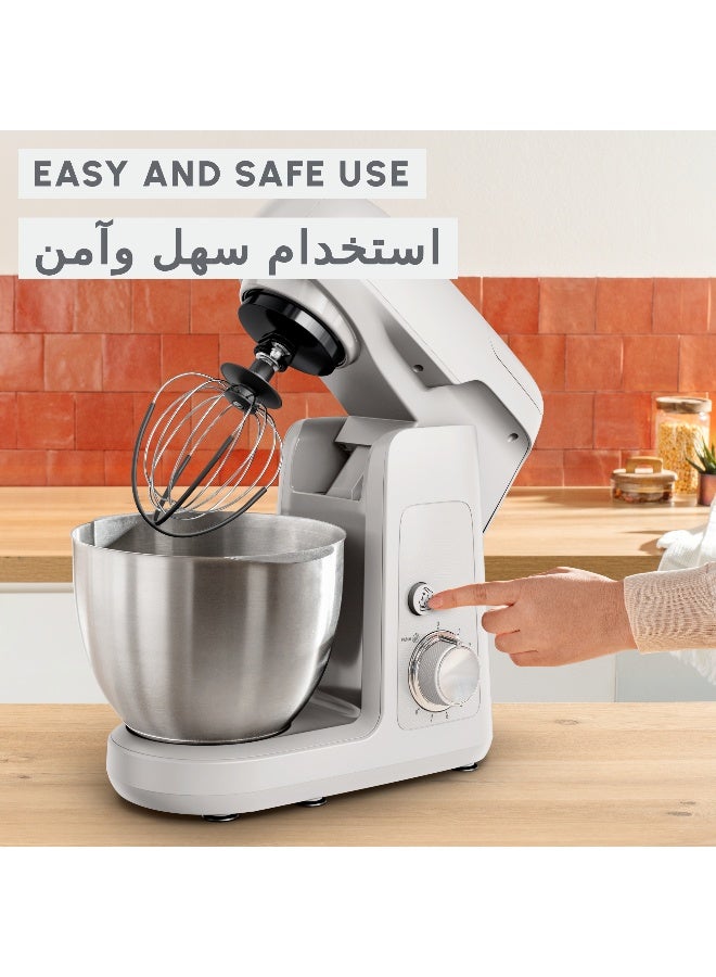 مولينكس خلاط قائم | بيك بارتنر | ماكينة المطبخ | 1100 واط | أداء متين | مجموعة ملحقات بايك جود | حركة كوكبية | رمادي | ضمان سنتين | QA521B27 4.6 L 1100 W QA521B27 - Image 5