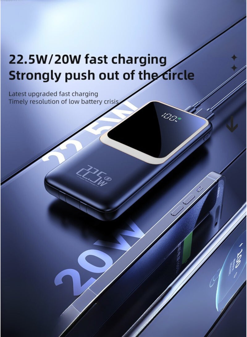 LEVINO 10000mAh Fast Charging Power Bank 22.5W PD – Flight Approved, Ultra-Slim Portable Charger with USB-C In/Out, Dual USB Outputs & Micro Input – Compact External Battery Pack for iPhone 16/15/14, Galaxy S24/S23, Pixel, iPad – Black - Image 2