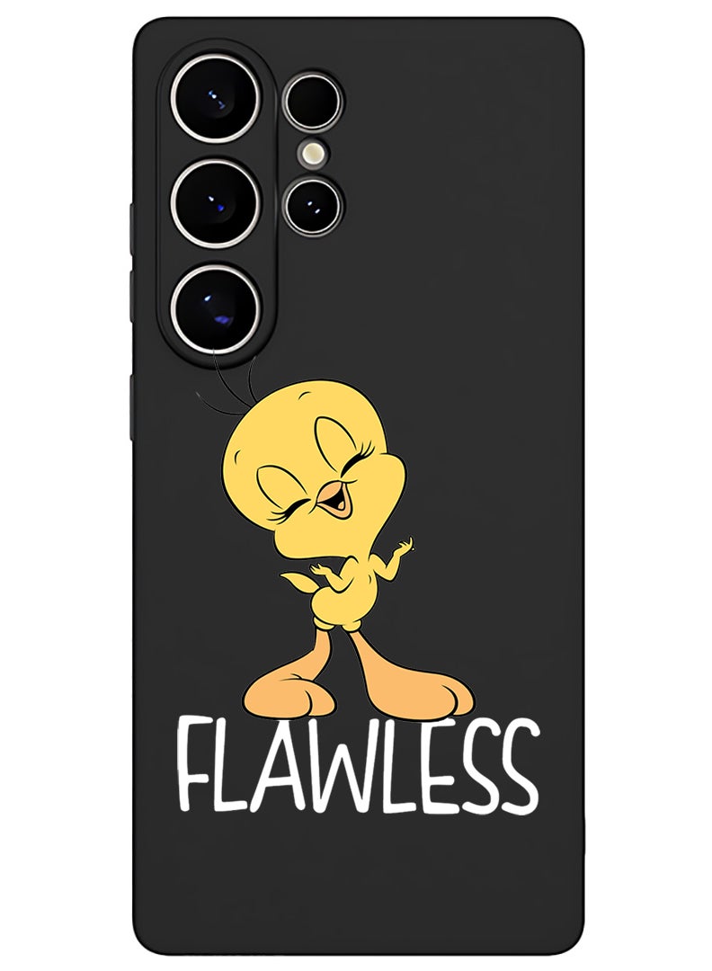 Theodor Protective Slim Fit Case Liquid Silicone Cover with Full Body Protection Anti-Scratch Shockproof Case For Samsung Galaxy S25 Ultra (Black) - Flawless - White - Image 1