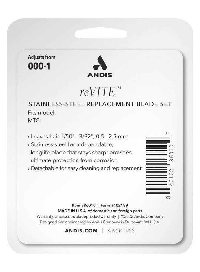 Andis شفرة بديلة من الفولاذ المقاوم للصدأ لماكينة قص الشعر Ndis 86010 Revite Taper - Image 4