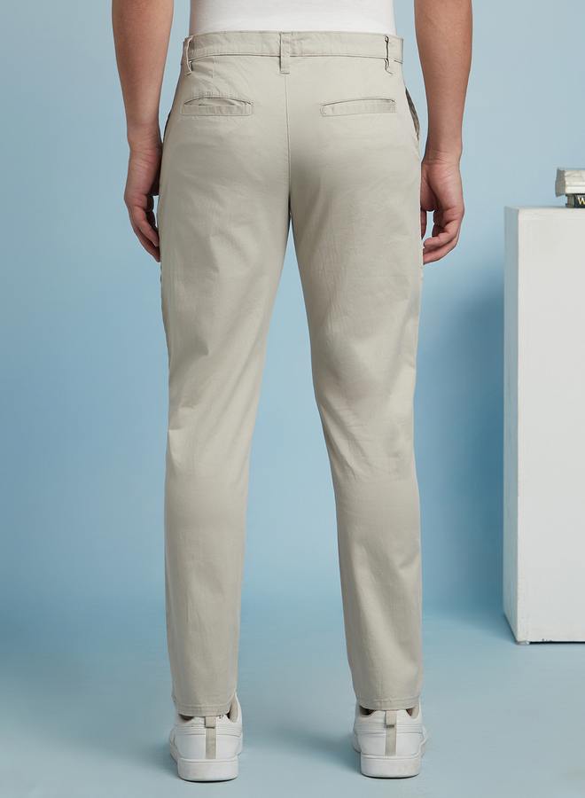 Dennis Lingo Classic Beige Chino Trousers For Men Designed Comfort And Style Crafted From Breathable Fabric Cotton Fabric - Image 5
