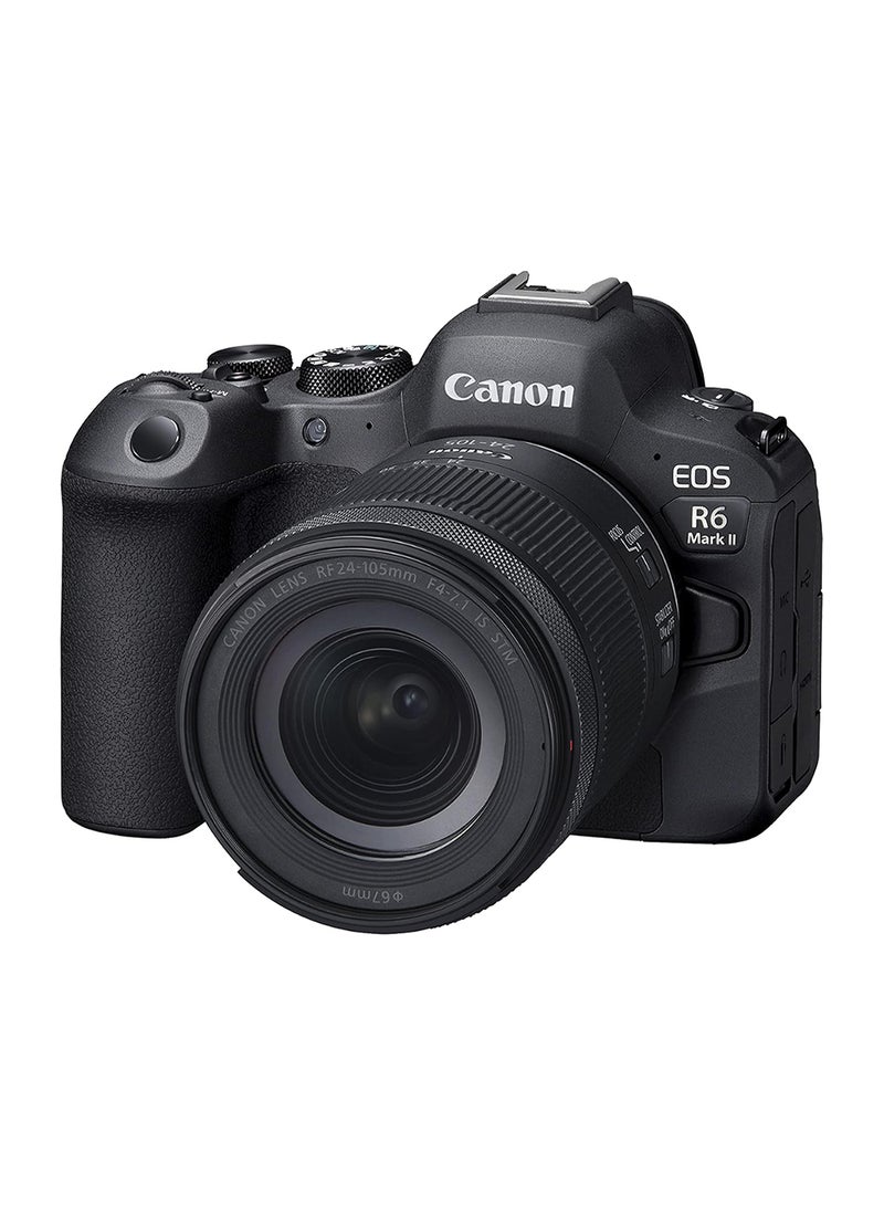 كانون كاميرا EOS R6 Mark II مع عدسة RF24-105mm F4-7.1 STM باللون الأسود - Image 1