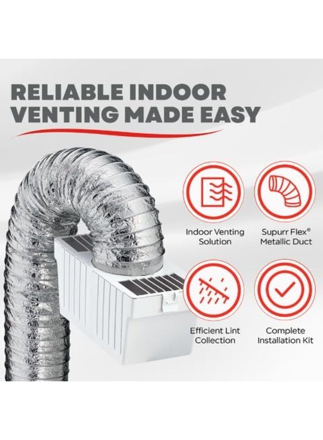 Deflecto مجموعة مصيدة الوبر من ديفليكتو LTF مع أنبوب معدني مرن سوبر فليكس، عبوة من 1، فضي - Image 2