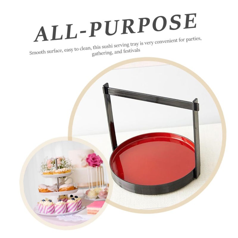 Golden Plastic Sushi Serving Tray Japanese Style Sashimi Plate for Snacks Appetizers Party Easy to Clean - Image 4