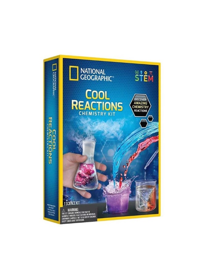 NATIONAL GEOGRAPHIC National Geographic Cool Reactions Chemistry Set (20 Experiments) 