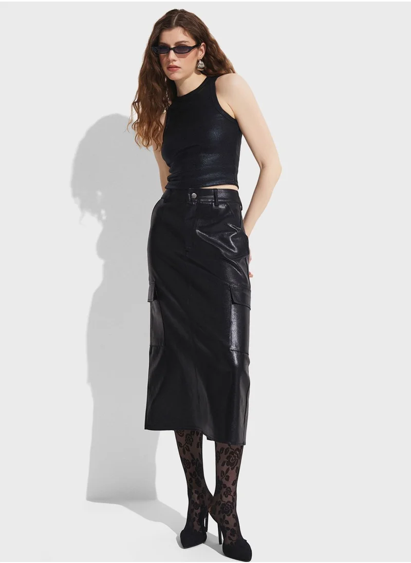 JUNE High Waist A-Line Skirt