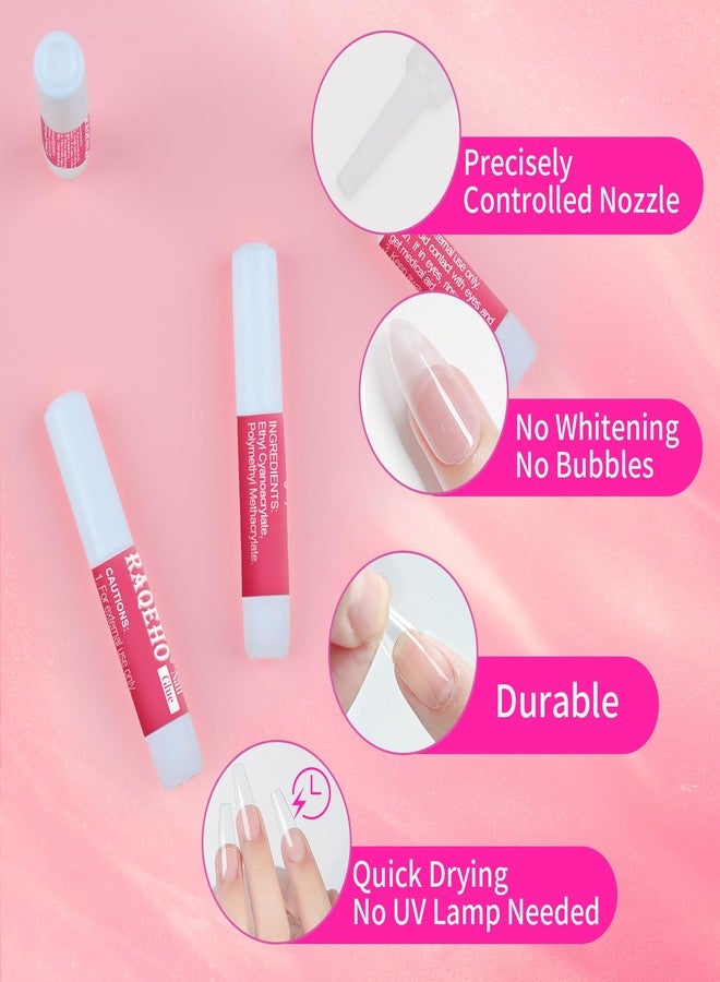 RAQEHO Nail Glue for Press Ons - 18Pcs Super Strong Nail Glue for Acrylic Nails Fast Drying pega para uñas Techs Stuff Nail Bond Adhesive for Stick Press On Nails French Tip Toe Nail Broken Repair - Image 2