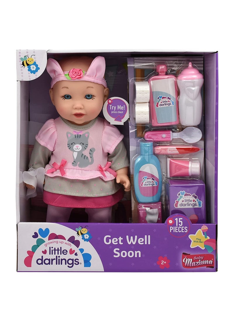 Baby Maziuna Get Well Soon Doll With Accessories  - Image 1