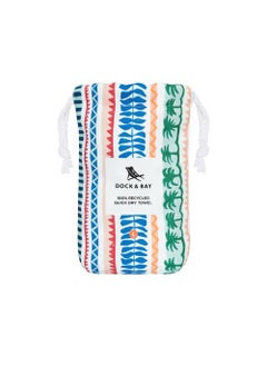 Dock & Bay Dock & Bay Beach Towel, Super Absorbent, Quick Dry, Sand Free, Compact & Lightweight, 100% Recycled Materials, Includes bag - Large (160x90cm) - PALM BEACH  - Image 4