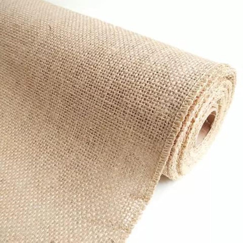 Home Buy Burlap Jute Hessian Roll (with one Sided Laminated) for Table Runner, Wedding, Party, New Year and Christmas Decoration (Brown, Length: 3M x Width: 20CM) - Image 1