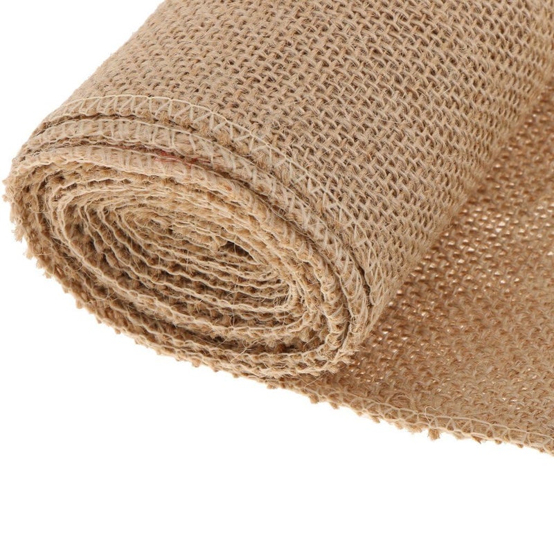 Home Buy Burlap Jute Hessian Roll (with one Sided Laminated) for Table Runner, Wedding, Party, New Year and Christmas Decoration (Brown, Length: 3M x Width: 20CM) - Image 3