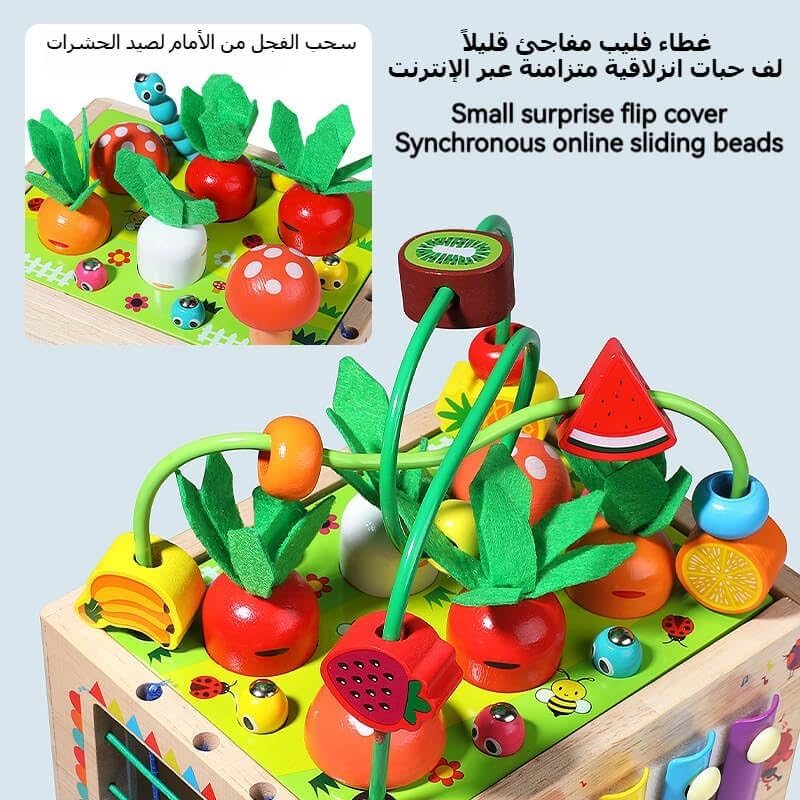 EDUTREE Wooden Activity Cube, 9-in-1 Montessori Toys for 1 2 3 Years Old Toddlers,Educational Learning & Developmental Sensory Toy, First Birthday Gift for Baby Boys Girls - Image 4