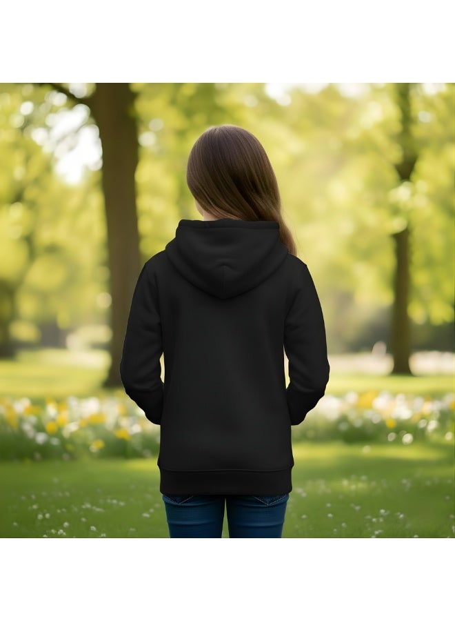 برينت شوب فور مي هودي للبنات - سترة بغطاء رأس بأكمام طويلة وجيب أمامي - قطن ناعم مناسب للمدرسة والرحلات ووقت اللعب والارتداء اليومي والاستخدام الخارجي - مقاس مريح - Image 4