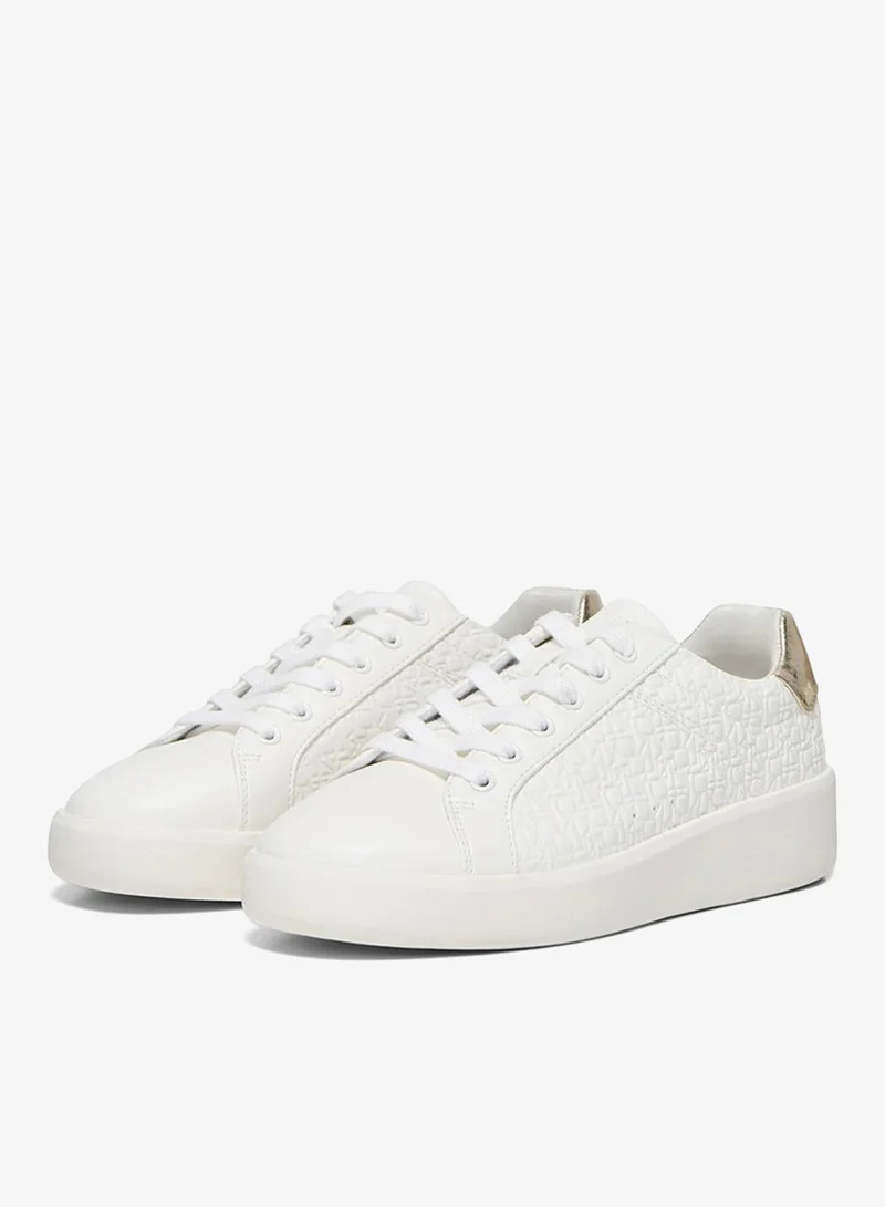 اونلي Women's ONLSOUL-8 Embossed PU Sneaker