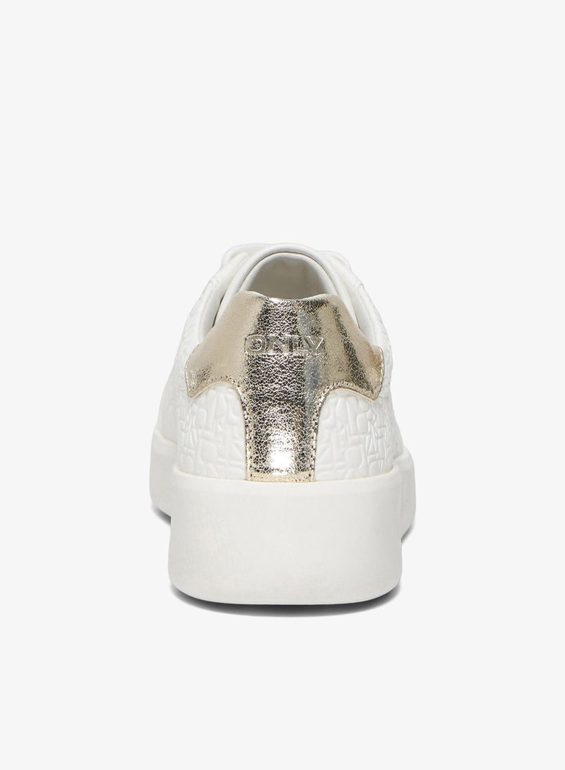 ONLY Women's ONLSOUL-8 Embossed PU Sneaker - Image 3