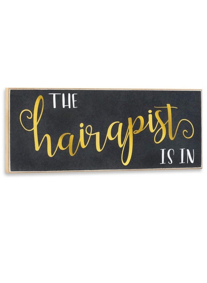 Plum Hill The Hairapist Is In Funny Sign For Hair Stylist Or Salon Decor - Image 1