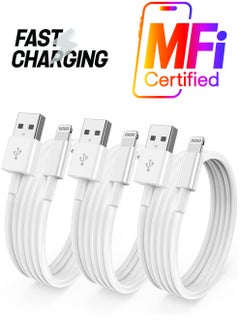 3 Pack[ Apple MFi Certified ] iPhone Charger 3ft, Lightning to USB Cable 3 Feet, Fast Apple Charging Cable Cord 3 Foot for iPhone 14 Pro Max/13 Pro Max/12 Mini /11 Pro/11/XS/XR/8/7/6s/6/5S/iPad/Air.
