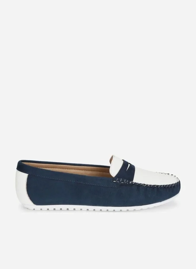 YOHO Navy Bliss Color Block Semi Casual Loafers