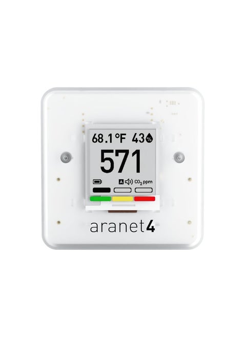 Aranet4 Home Wireless Indoor Air Quality Monitor For Office Or School Co2 Temperature Humidity And More Portable Battery Powered E Ink Screen App For Configuration And Data History