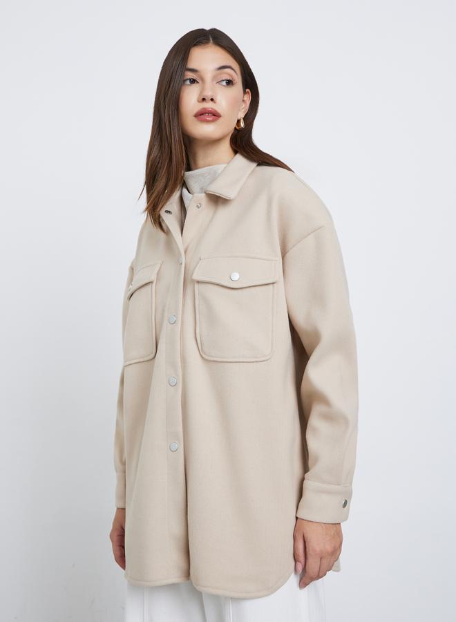 ستايلي جاكيت طويل بقصة فضفاضة - Image 3
