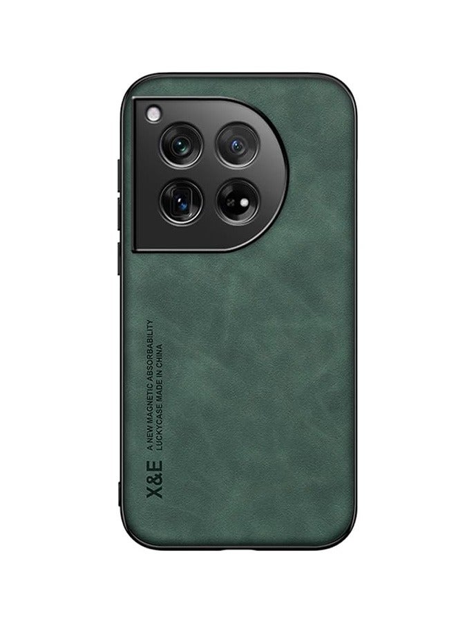 OnePlus 12 حالة الهاتف المحمول ، الهاتف المحمول حالة صدمة ، حماية ضد السقوط ، بو + تبو + كمبيوتر مواد ذات جودة عالية ، ومناسبة ل OnePlus 12 المدمج في لوحة معدنية تغطي الوفير - الأخضر - Image 1