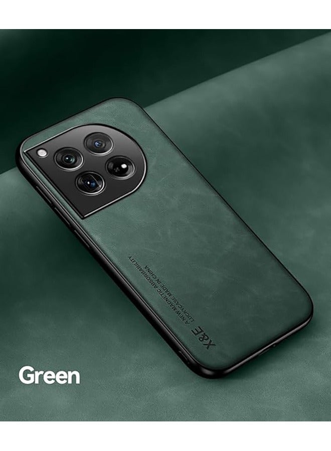 OnePlus 12 حالة الهاتف المحمول ، الهاتف المحمول حالة صدمة ، حماية ضد السقوط ، بو + تبو + كمبيوتر مواد ذات جودة عالية ، ومناسبة ل OnePlus 12 المدمج في لوحة معدنية تغطي الوفير - الأخضر - Image 4