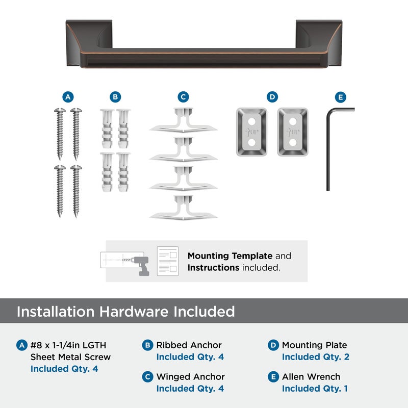 Amerock Mulholland Oil-Rubbed Bronze 9 inch (229mm) Towel Bar  BH36025ORB - Image 3