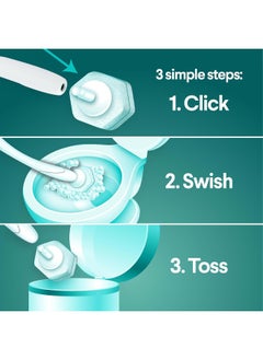 Clorox Clorox ToiletWand Disinfecting Refills, Disposable Wand Heads - Rainforest Rush - 20 Count  - Image 4