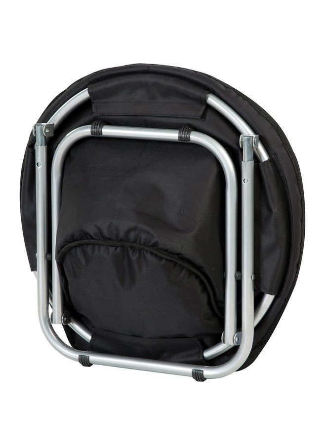 Etna Folding Pet Cozy Chair  Portable Round Fold Out Elevated Cat Bed  Brown Fleece Top Cushion  Papasan Chair For Small Dogs - Image 4