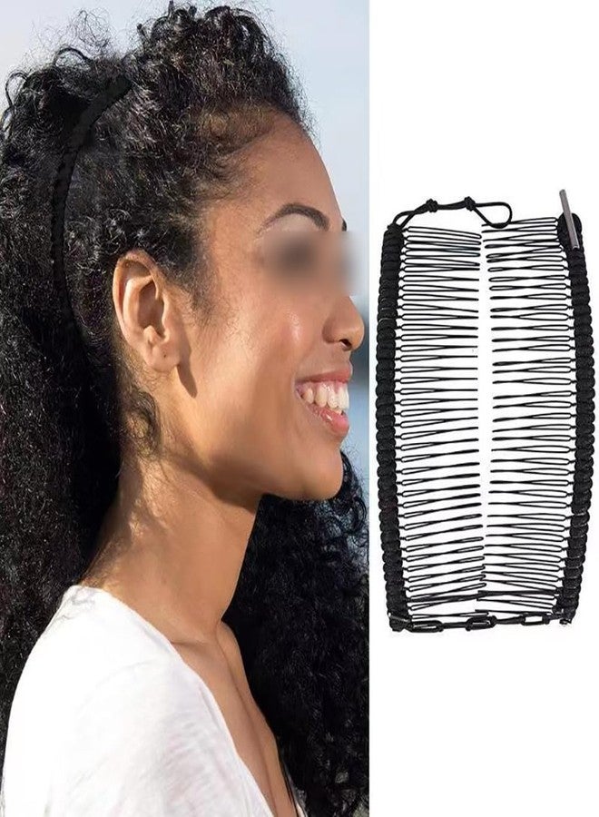 ccHuDE 2 Pcs Banana Hair Clips Stretch Hair Combs Banana Clip Ponytail Holders Large Clincher Combs Double Comb Hair Clips for Women Girls - Image 5