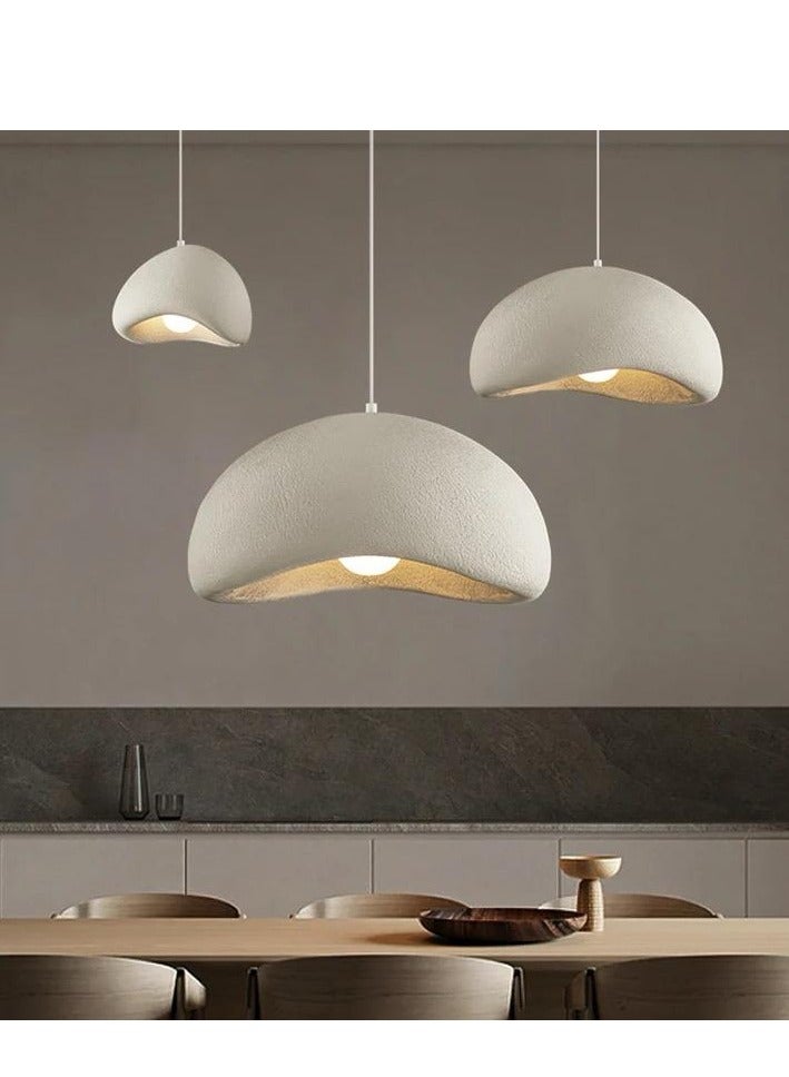 Wabi-sabi Style pendant Hanging Light for kitchen Dining Living Room Cafe Modern Style White Color (3 Pieces 1 Set) Size 30cm 40cm 50cm E27 Bulbs  - Image 2