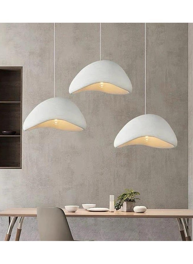Wabi-sabi Style pendant Hanging Light for kitchen Dining Living Room Cafe Modern Style White Color (3 Pieces 1 Set) Size 30cm 40cm 50cm E27 Bulbs  - Image 3